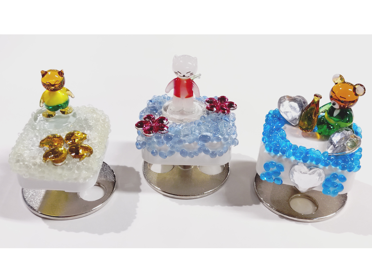 出来上がったホワイトオルゴールの見本です♪