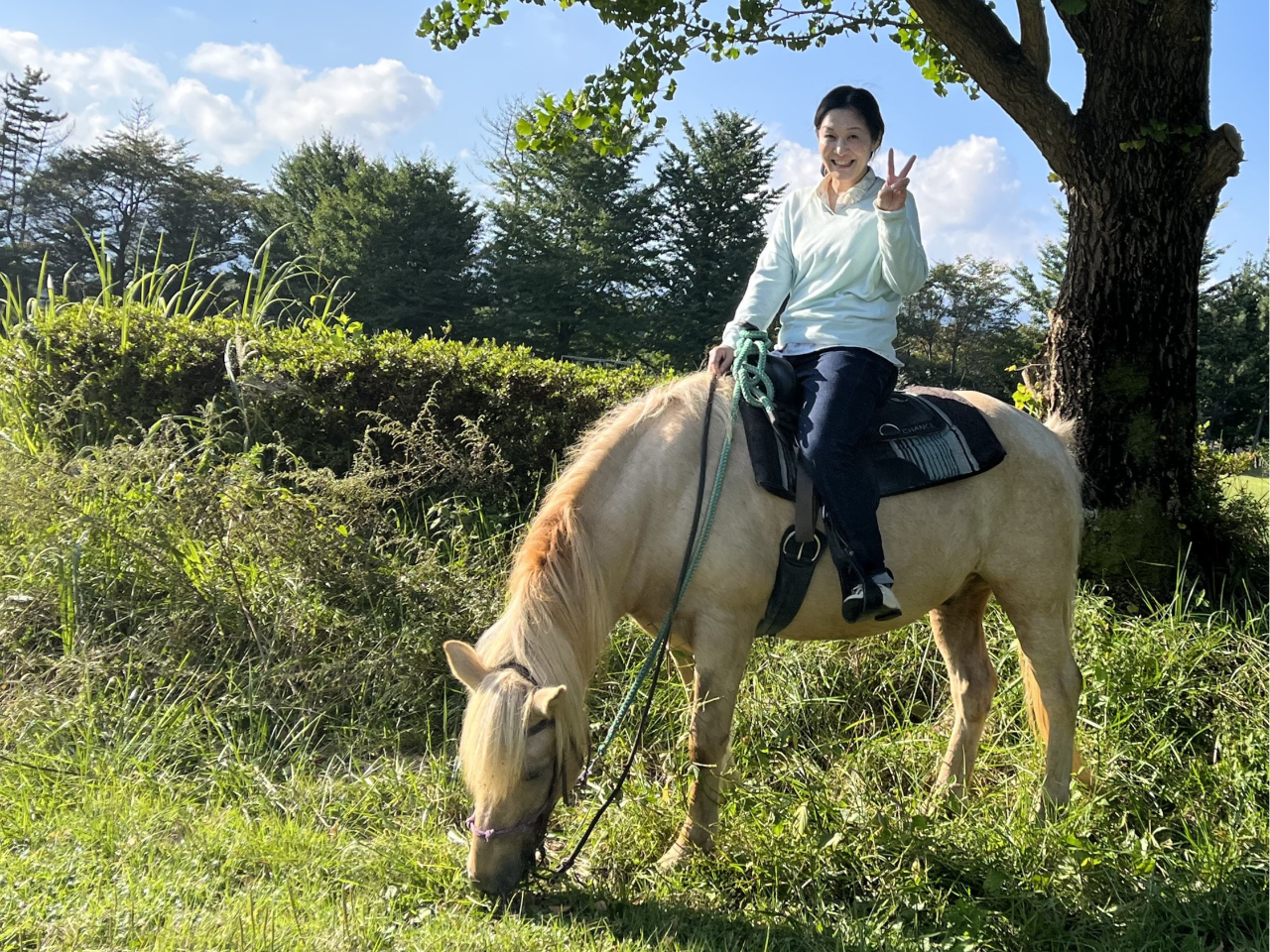 くるみホースピクニック】馬に乗りZAOくるみの森でゆるり馬旅