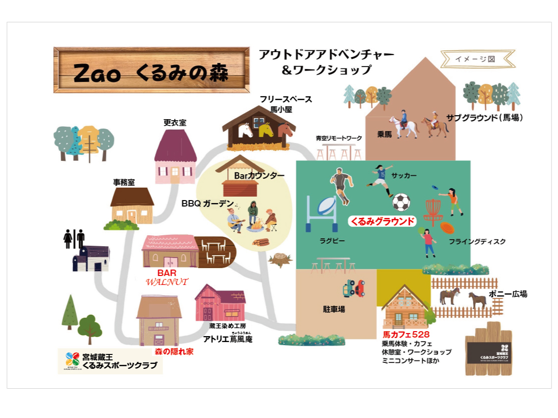 くるみホースピクニック】馬に乗りZAOくるみの森でゆるり馬旅！（外乗