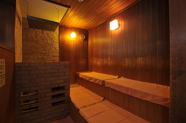 大浴場内にあるサウナ。