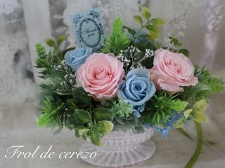 体験作品 プリザーブドフラワーアレンジ