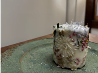 ソイキャンドルの3D お花が浮き出て可愛い