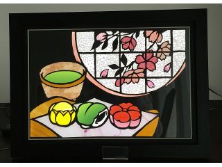 A4サイズのシルエットアートです。体験ではもう少しシンプルなものを作ります。