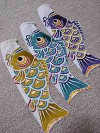 お祝い、インテリアに！友禅染めでオリジナル鯉のぼり ＊ファミリー