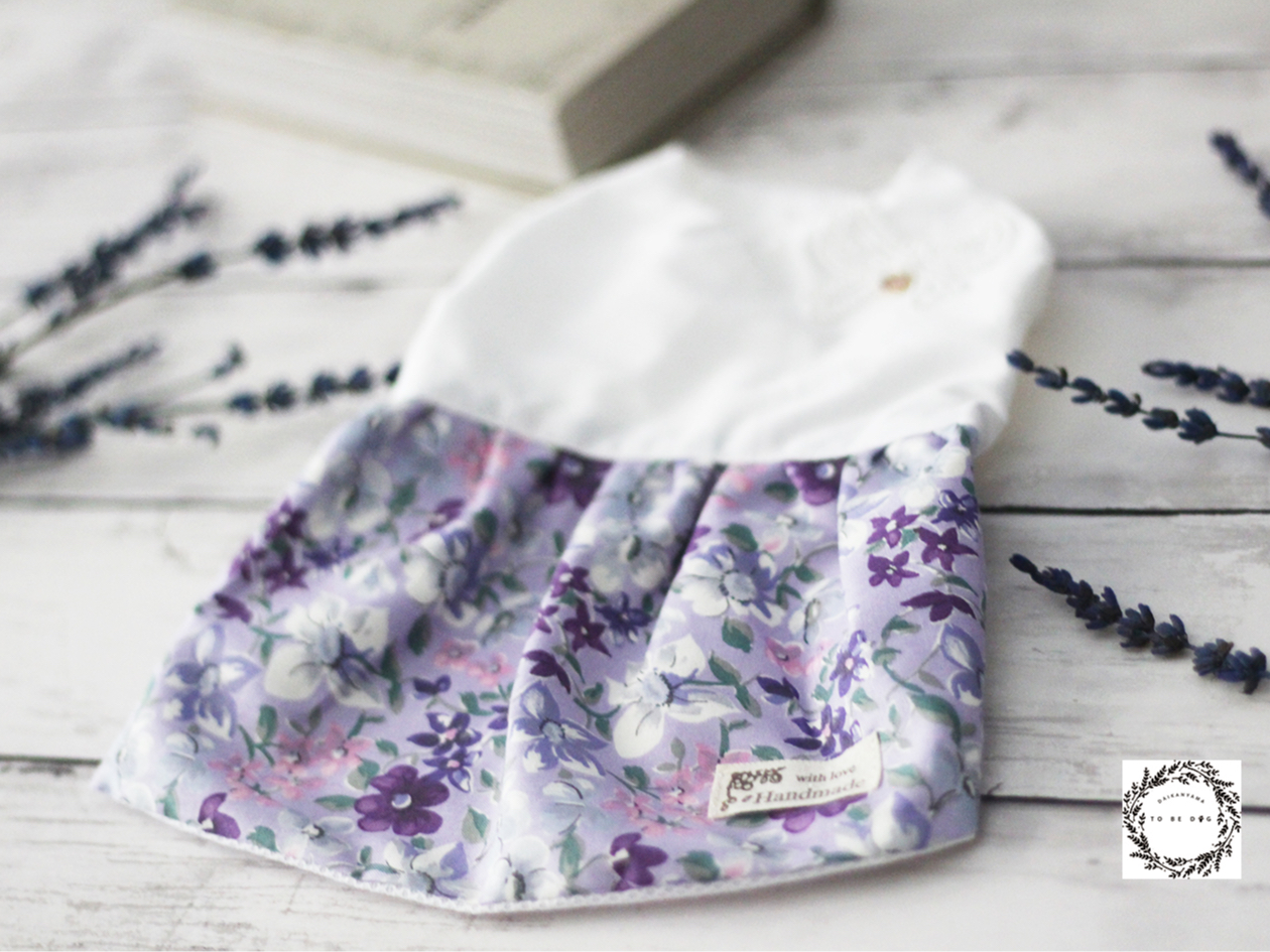 小型犬用手作りワンコ服 犬服 切り替えコットンドレス 渋谷to Be Beige じゃらん遊び体験