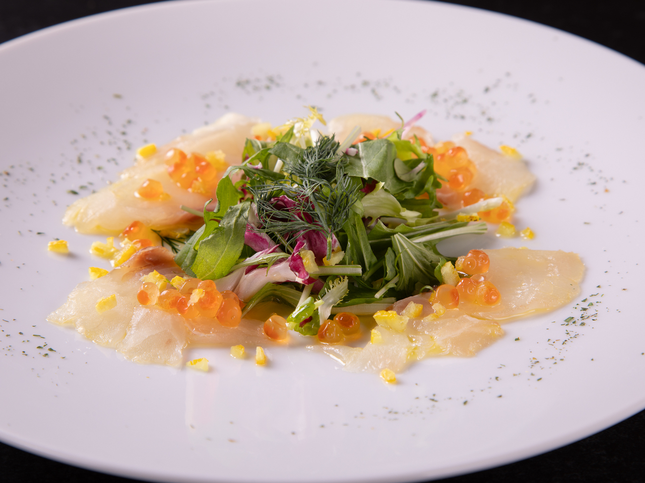 熊本県産真鯛のカルパッチョ 柚子風味