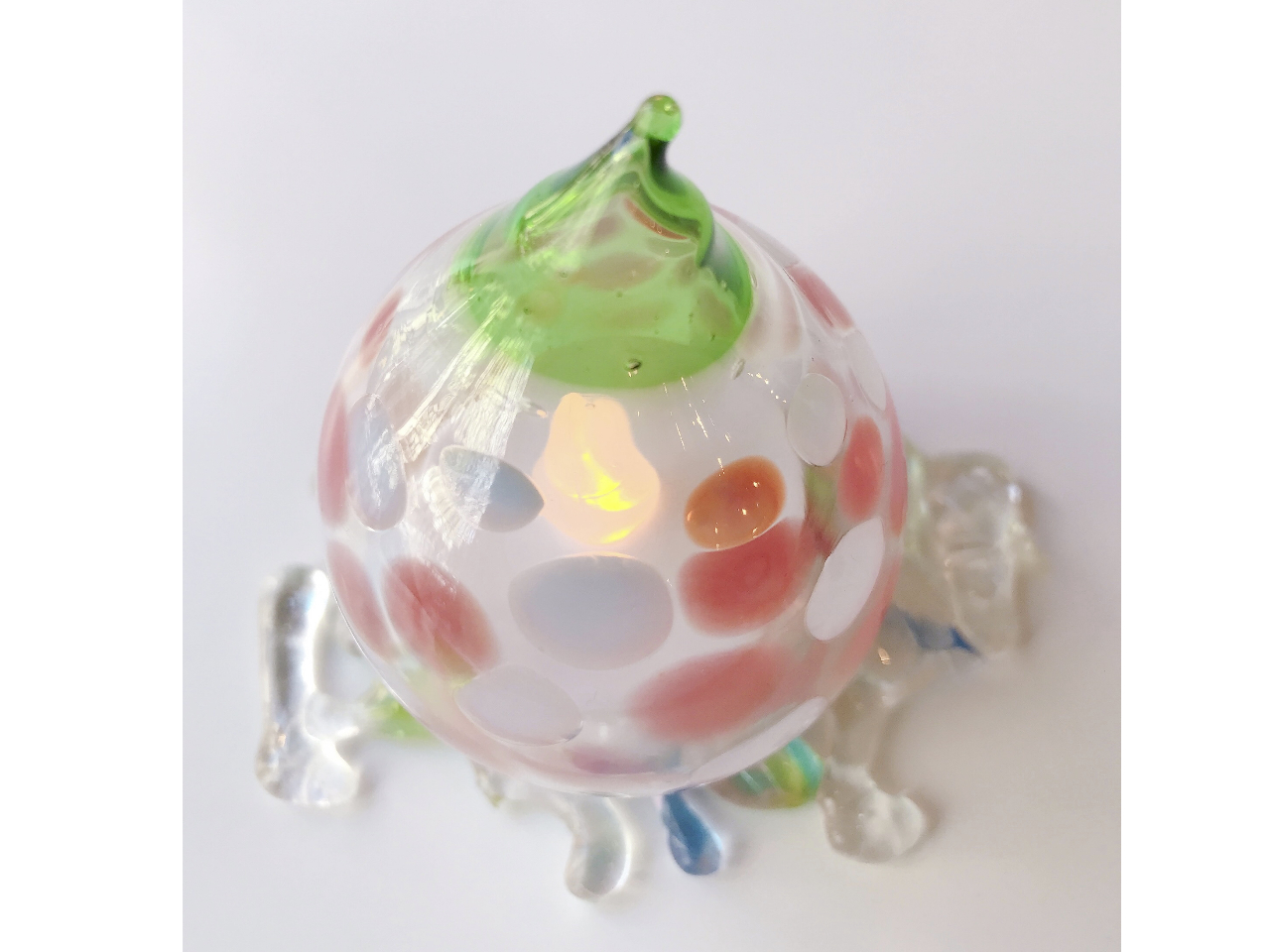 ガラスのプレートとセットしたオシャレなキャンドルホルダー