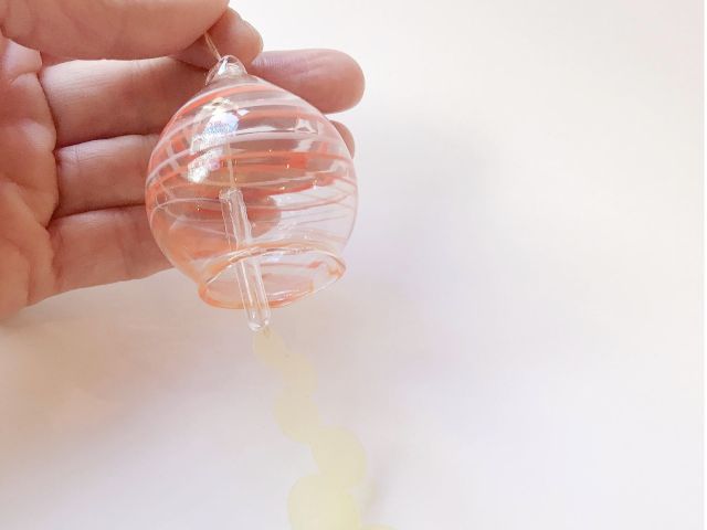 麻糸で繋ぎ組み立てて出来上がります!