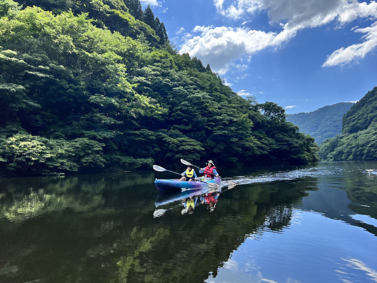 【坂井市・竹田】龍ヶ鼻ダム~竹田川渓谷まで自然を満喫♪カヌー体験!<所要時間:約...