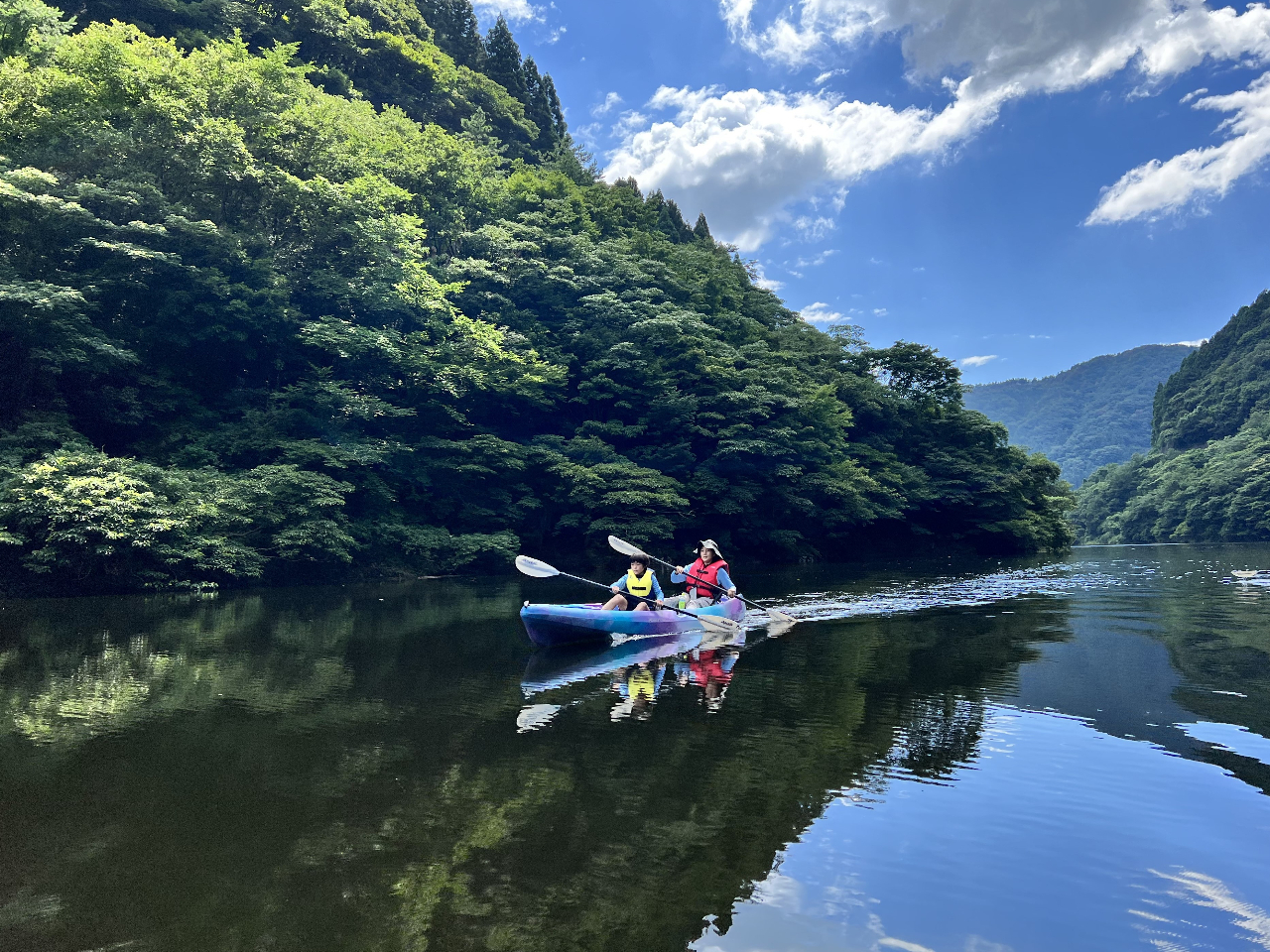 【坂井市・竹田・ふくのね】龍ヶ鼻ダム~竹田川渓谷まで自然を満喫♪カヤック体験!《...