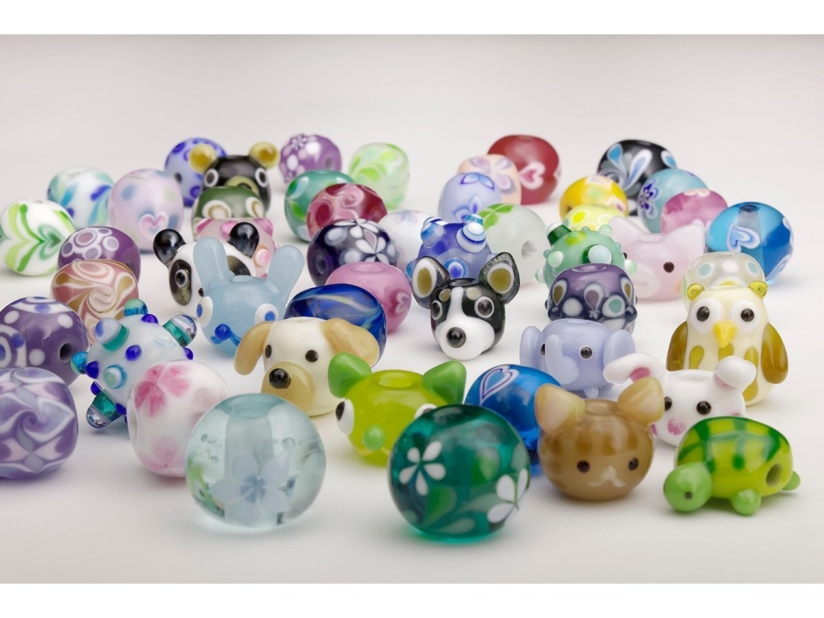 【地域共通クーポン対象】とんぼ玉制作体験、わんこ玉、ニャンコ玉その他色々なトンボ...