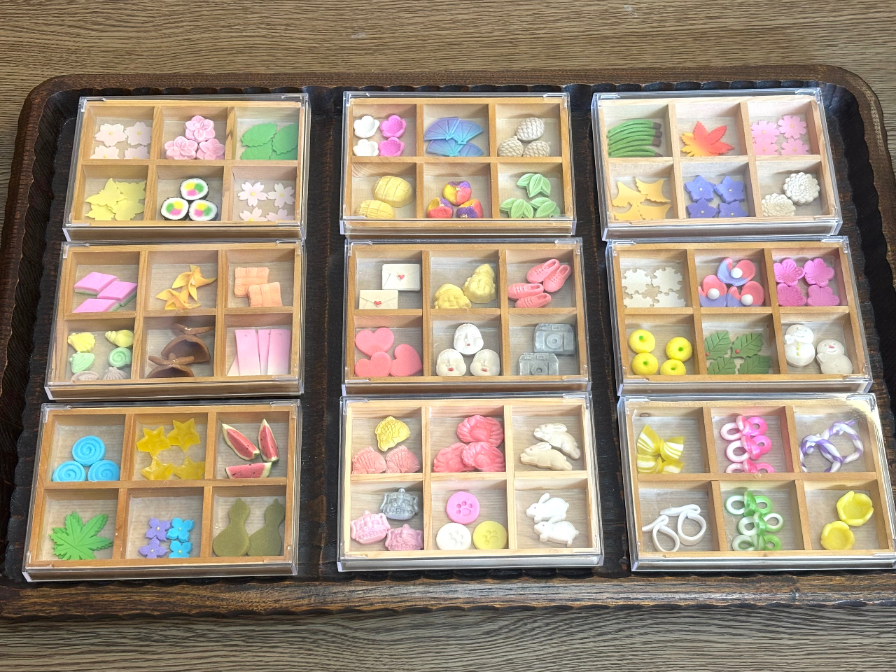 御干菓子は全54種類。(※季節によって、数や種類も変更いたします。)