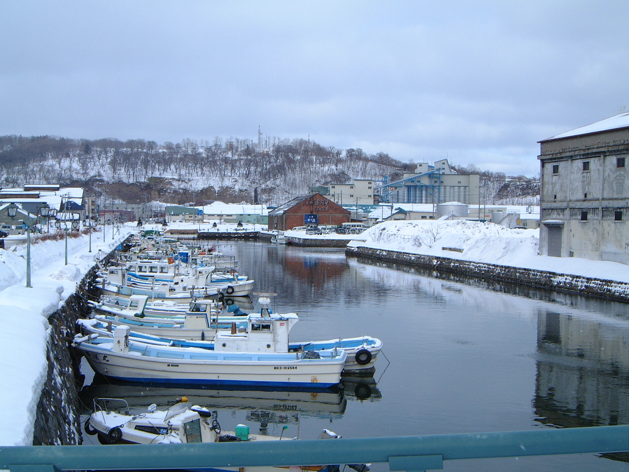 小樽北運河です。昔のままの運河です。幅も当時と同じ40mです。