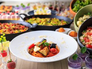 茄子とモッツァレラチーズのトマトパスタ
