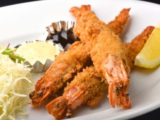 有頭大海老フライ