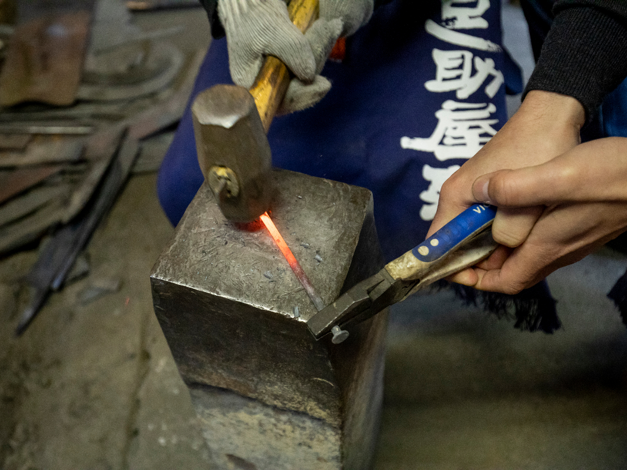 五寸釘ペーパーナイフ 8】ペーパーナイフ、手造り、五寸釘ペーパーナイフ、鍛冶屋、刀