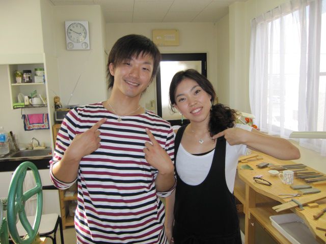 ペアのペンダント完成!大満足です♪