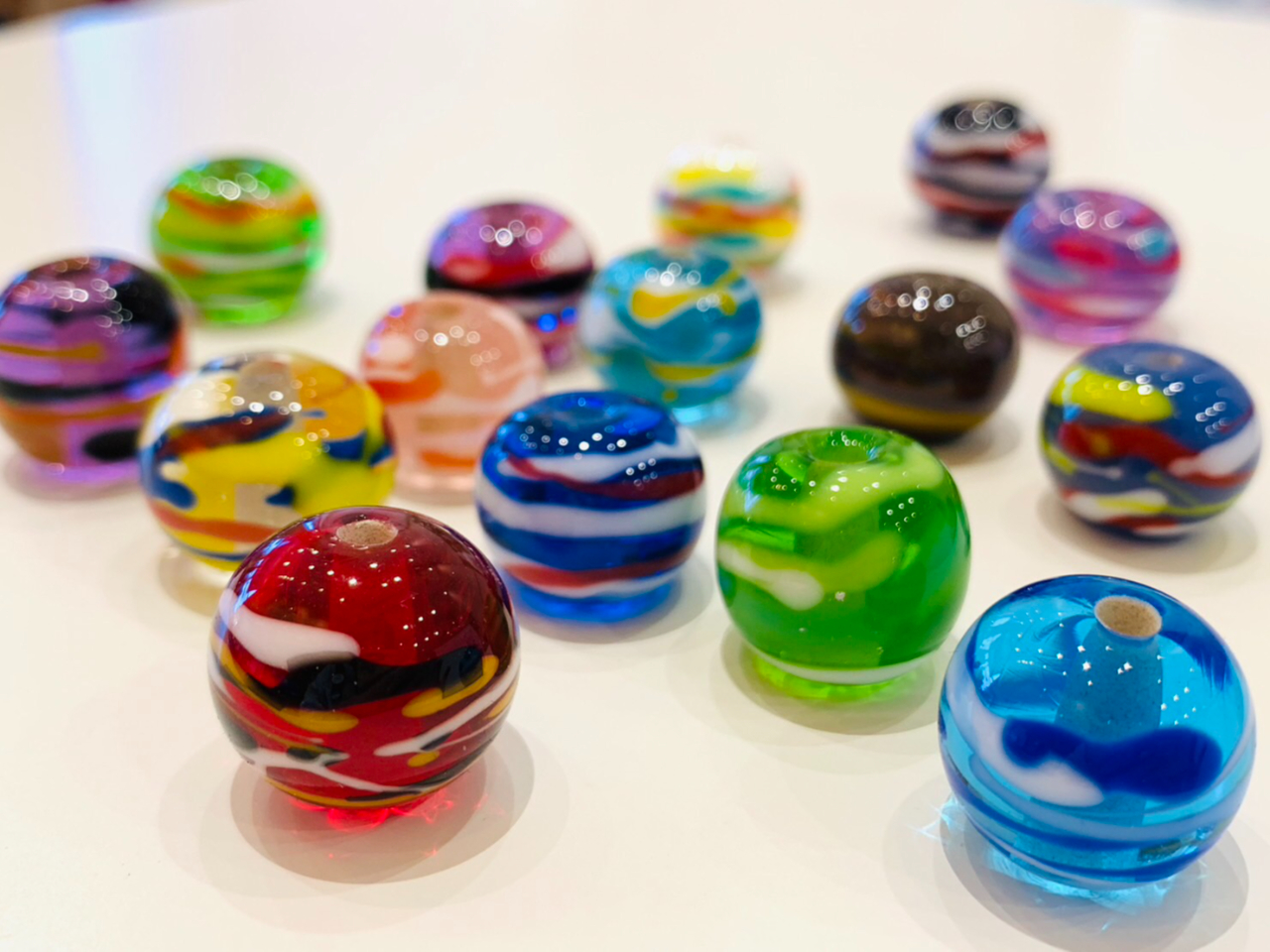 1番人気!定番柄…ライン玉(色の組み合わせは一例です)