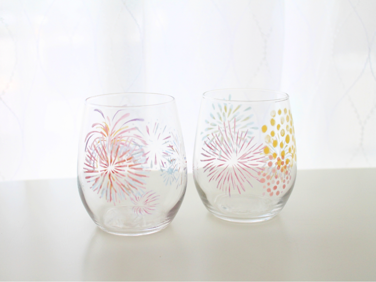 夏は花火の転写紙で作られても可愛いです♪