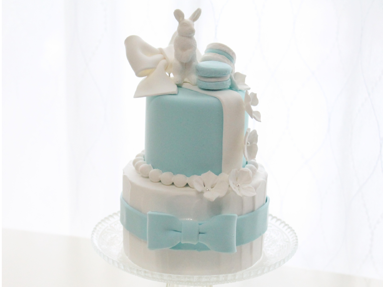 生徒様作品のティファニーブルーのクレイケーキです♪