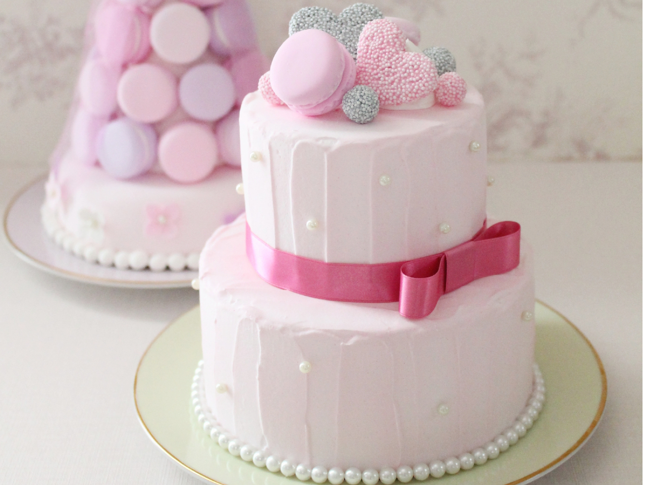 可愛いマカロンケーキもお作りいただけます♪