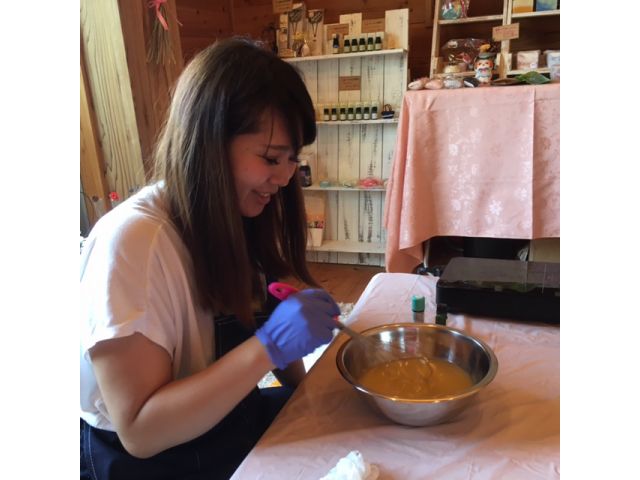 お菓子のようにかき混ぜて作ります