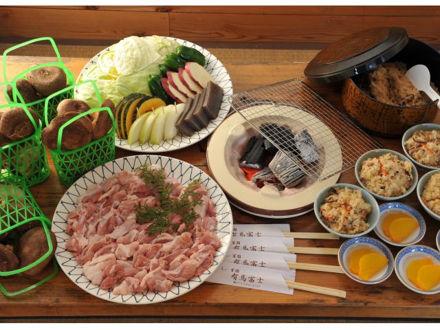 しいたけ狩りと若鶏コース