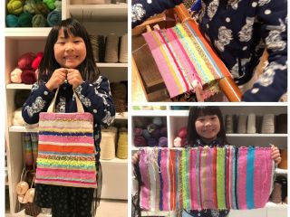 自由に糸を選んで、オリジナルのボーダー模様、世界に一枚だけの布を織りましょう。