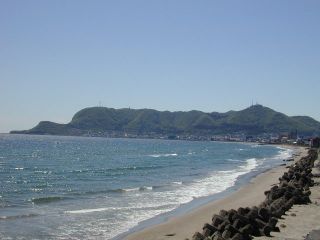 大森浜から函館山