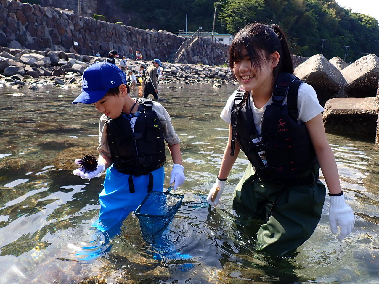 ウニを捕まえたよ!