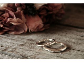 ライン入り甲丸リング ダイヤセット