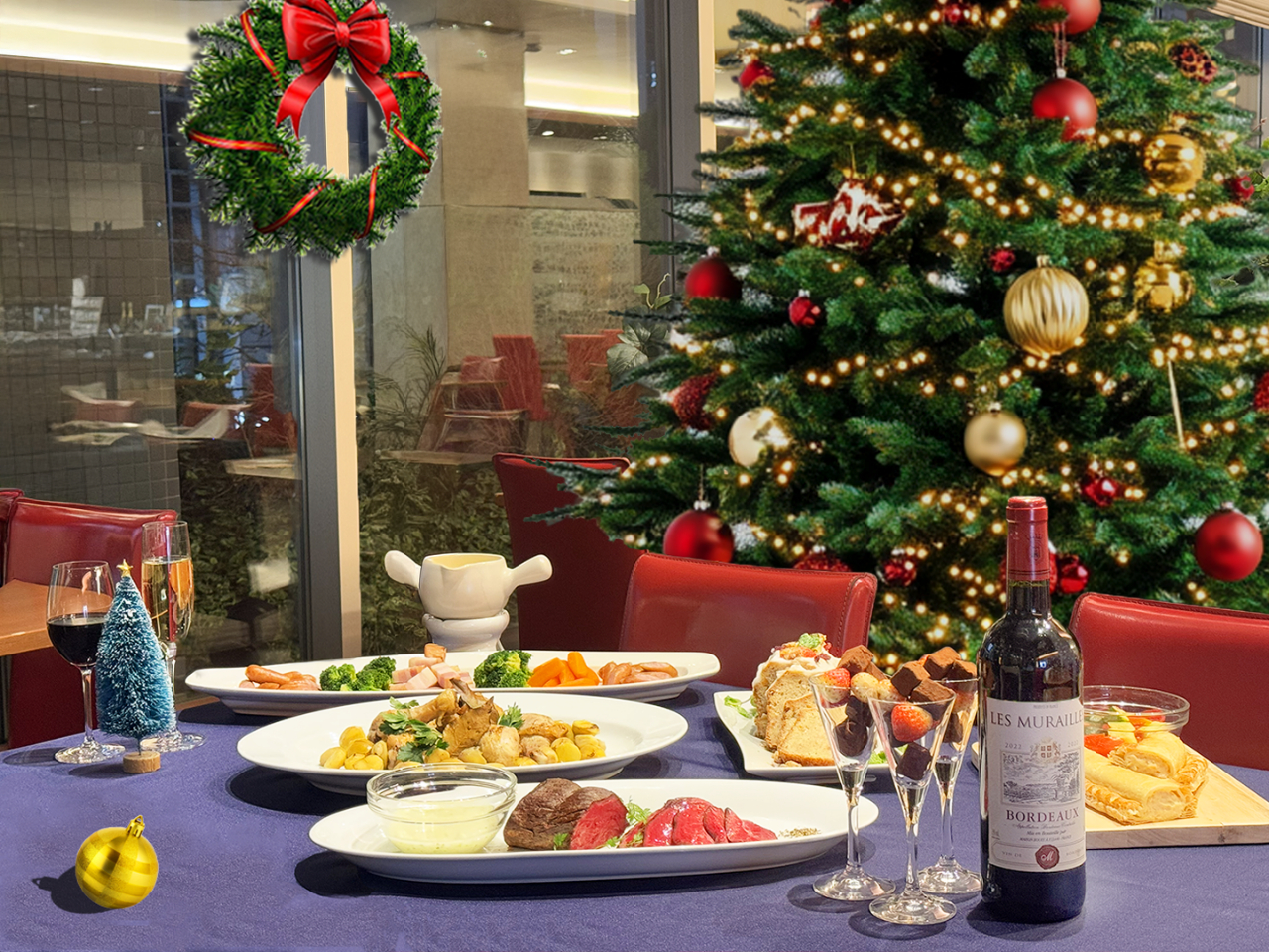 【12/23(火)・24(水)・25(木)】クリスマスランチビュッフェ&ディナー...