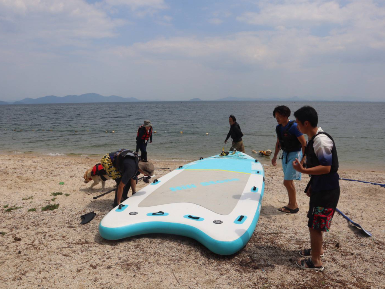 【メガSUP&ワンコSUP】1匹だけではなく複数匹、愛犬家同士、ご家族全員で同乗しクルージングしたい方にお薦めのメガサイズのボードも♪別プランで詳細要確認!