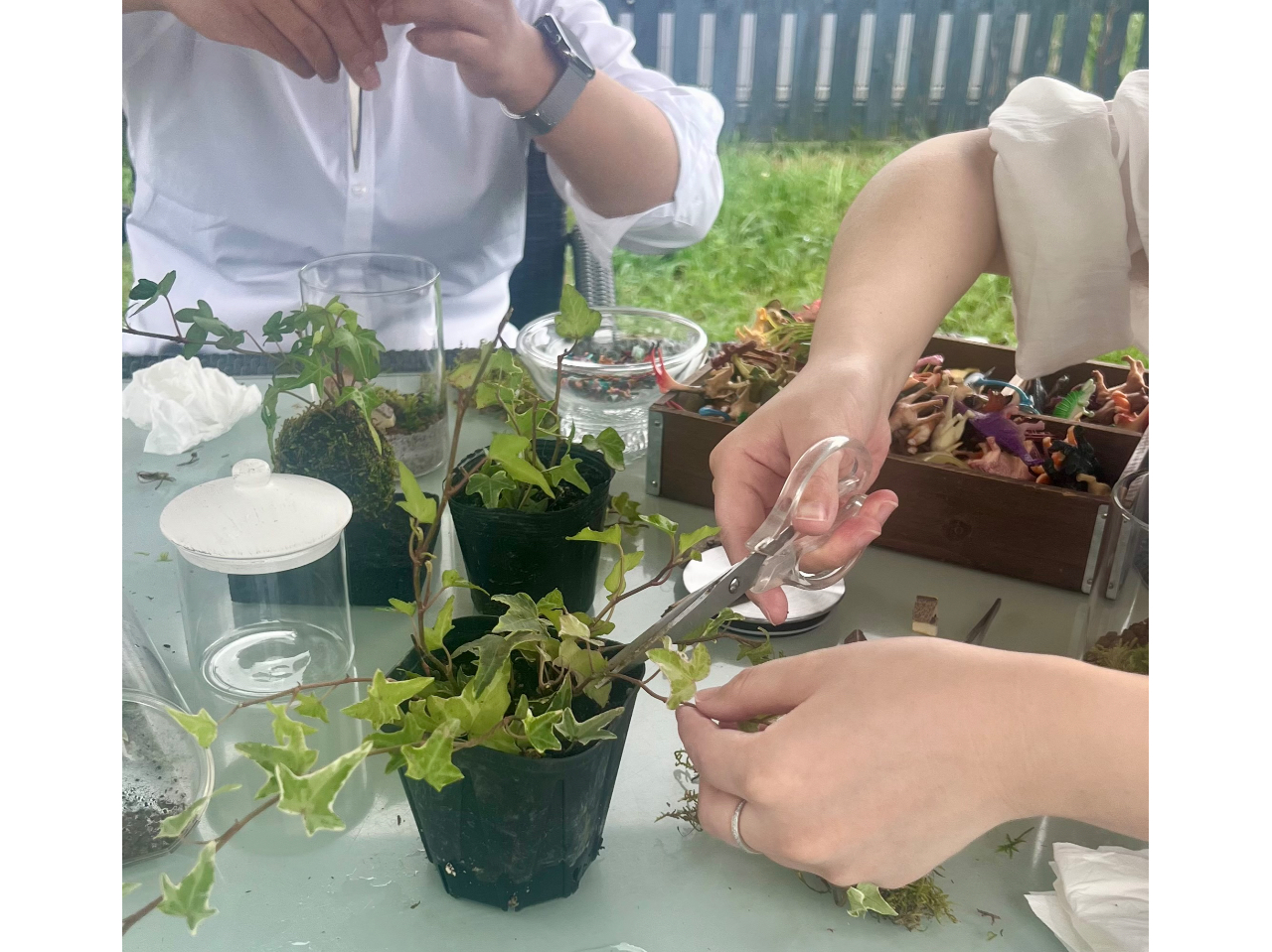 お天気の良い日はテラスで気持ちよく!