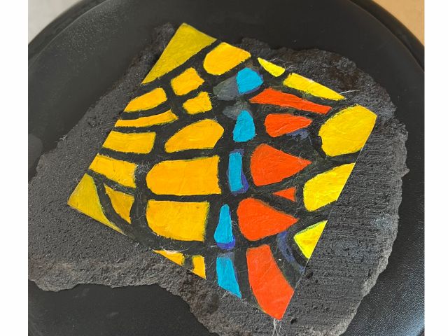 こちらの作品は先生の作品。蝶々。