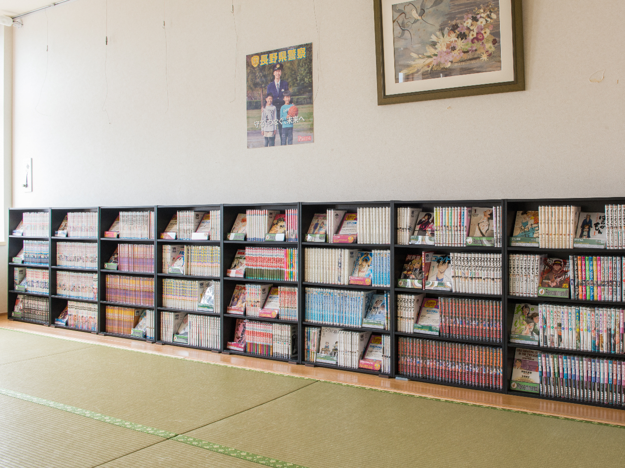 約900冊のコミックコーナー