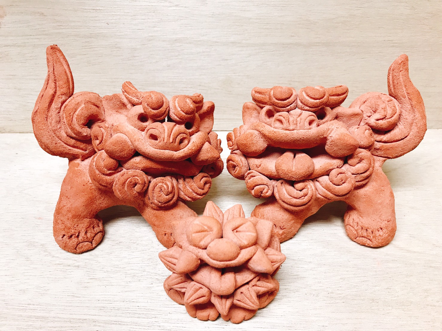 大きさを変えて親子シーサーもできます(^^)2倍サイズ3100円、4倍サイズ4000円です☆