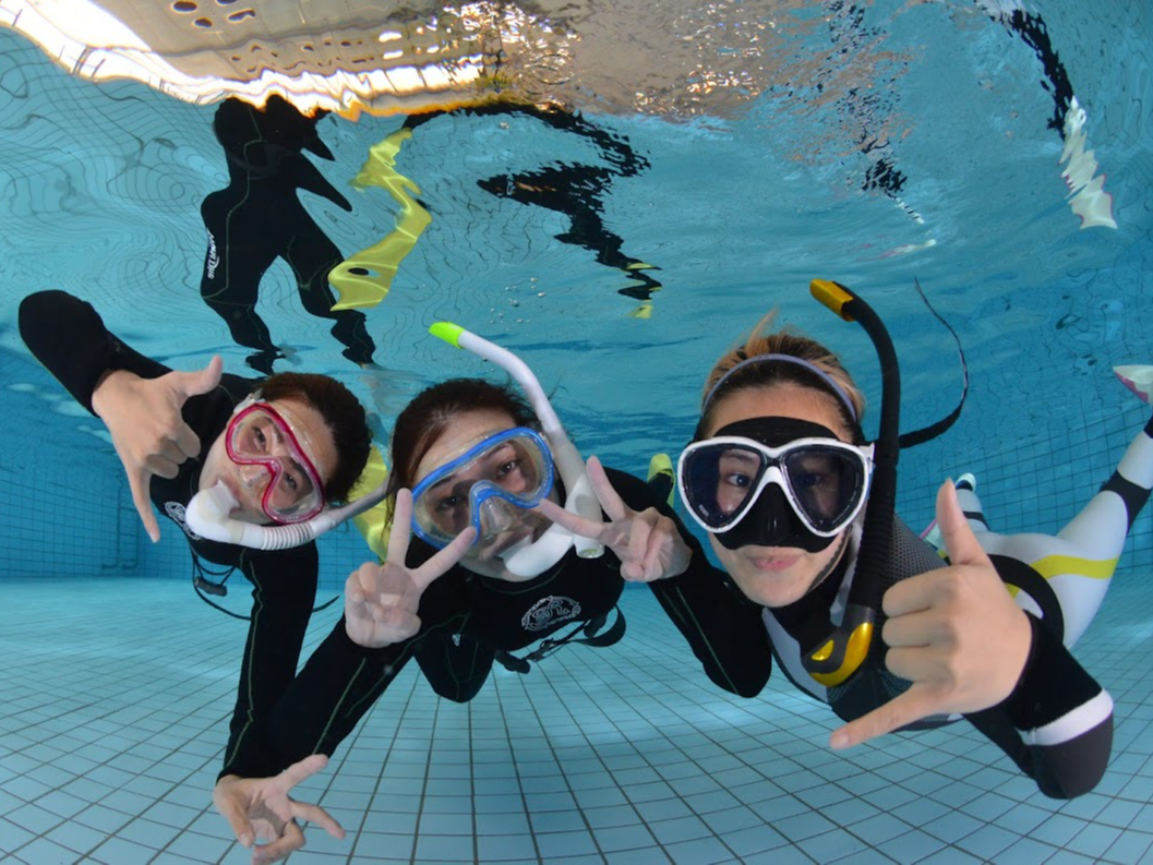 じゃらん限定【シュノーケル&スキンダイビングスクール】初めての人も経験者もOK!