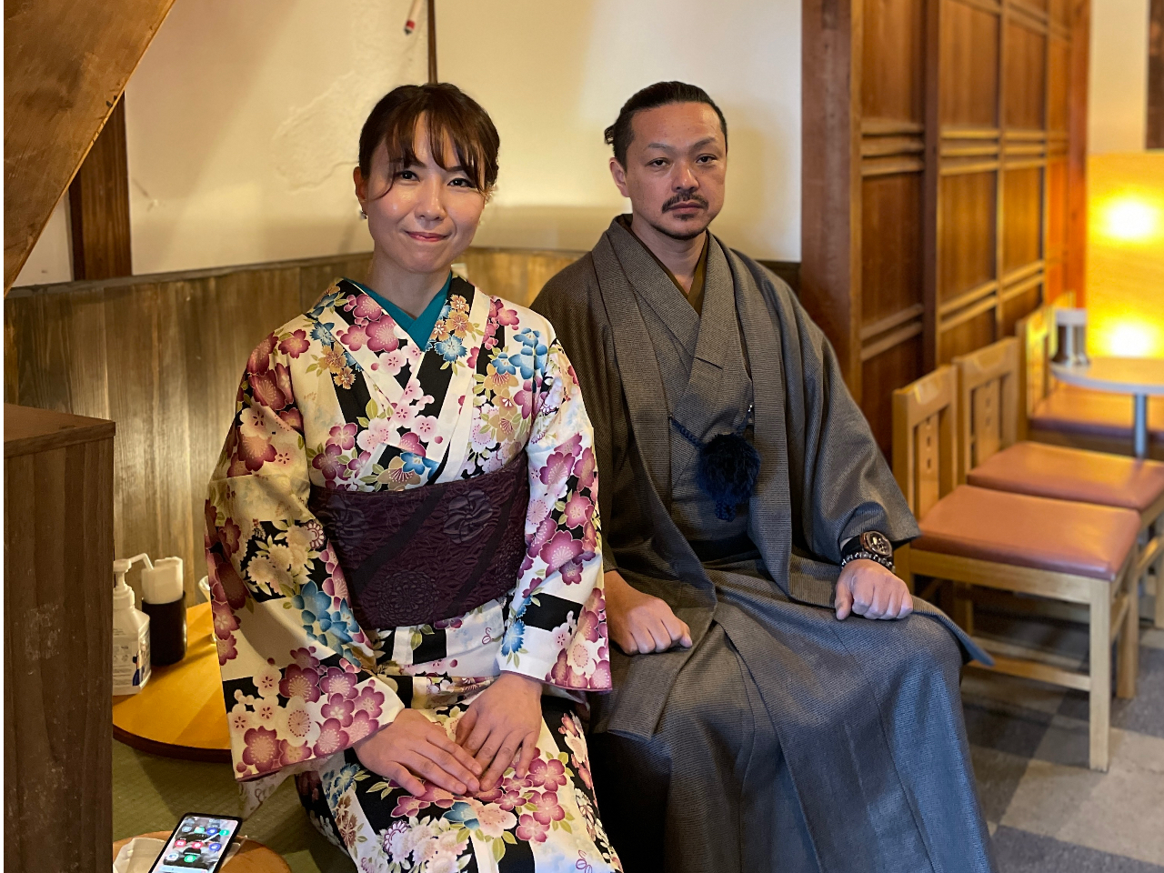 男女ペアのダブル大和スタイル。1F和風空間が素敵。