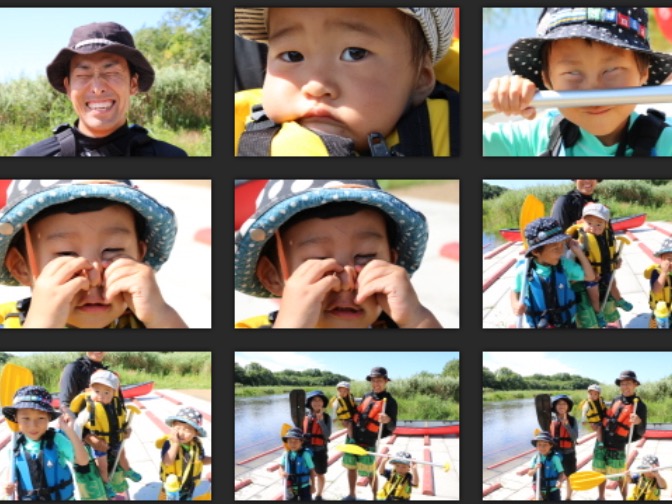 ツアー後、写真データーをプレゼント!!カヌーに乗っての家族写真なかなかいいですよ!