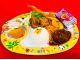 お子様ランチ♪入浴料込♪〜みかわ牛ハンバーグ、エビフライ、からあげ、ジュース、デザート〜