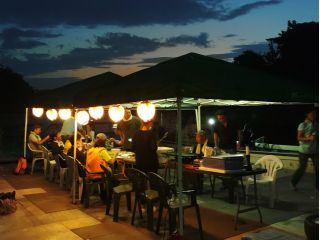 春のお月見、野外BBQ収穫祭