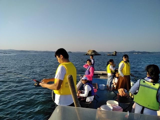 穏やかな松島湾でハゼ釣り