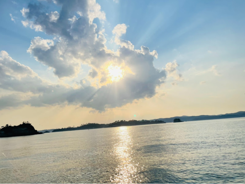 松島の景色を眺めながら