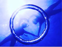 太陽光で魚ハート×バブルリング!結婚式で使う写真のリクエストで撮影