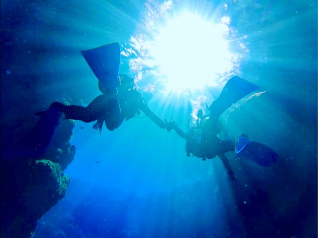 青の洞窟のブルーに包み込まれましょう