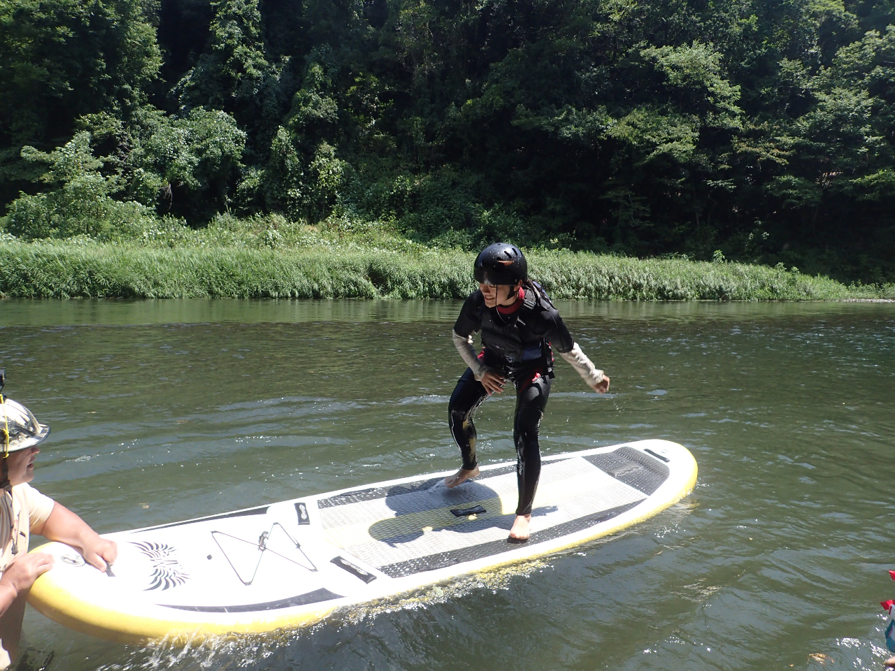 不安定なSUPですがバランスの取り方からレクチャーします