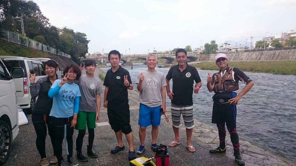 遊んだ遊んだ!この日は京都府賀茂川漁協組合長にも来ていただきました。