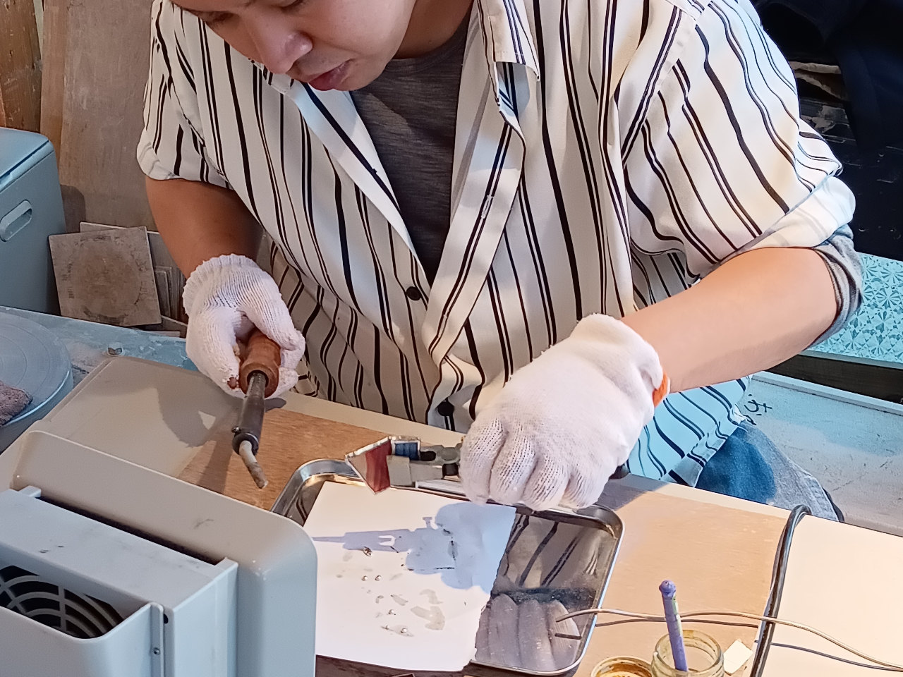 ステンドグラス・ペンダント作り60分体験