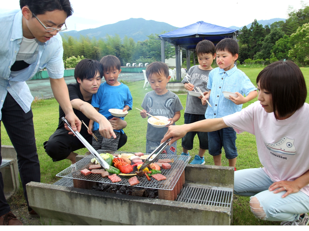 手ぶら屋外bbqバーベキュー スタンダードコース ルートイングランティア福岡宮若 脇田温泉 じゃらん遊び体験